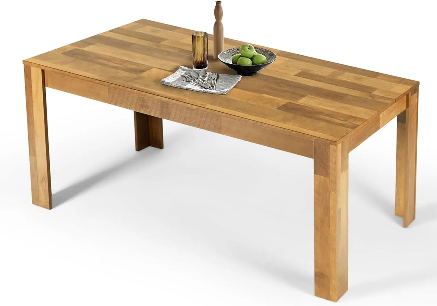 71" 6ft Kitchen Dining Room Table for 6/8, Large Farmhouse Dinner Table, Wood Rectangular Long Tables for Big Family