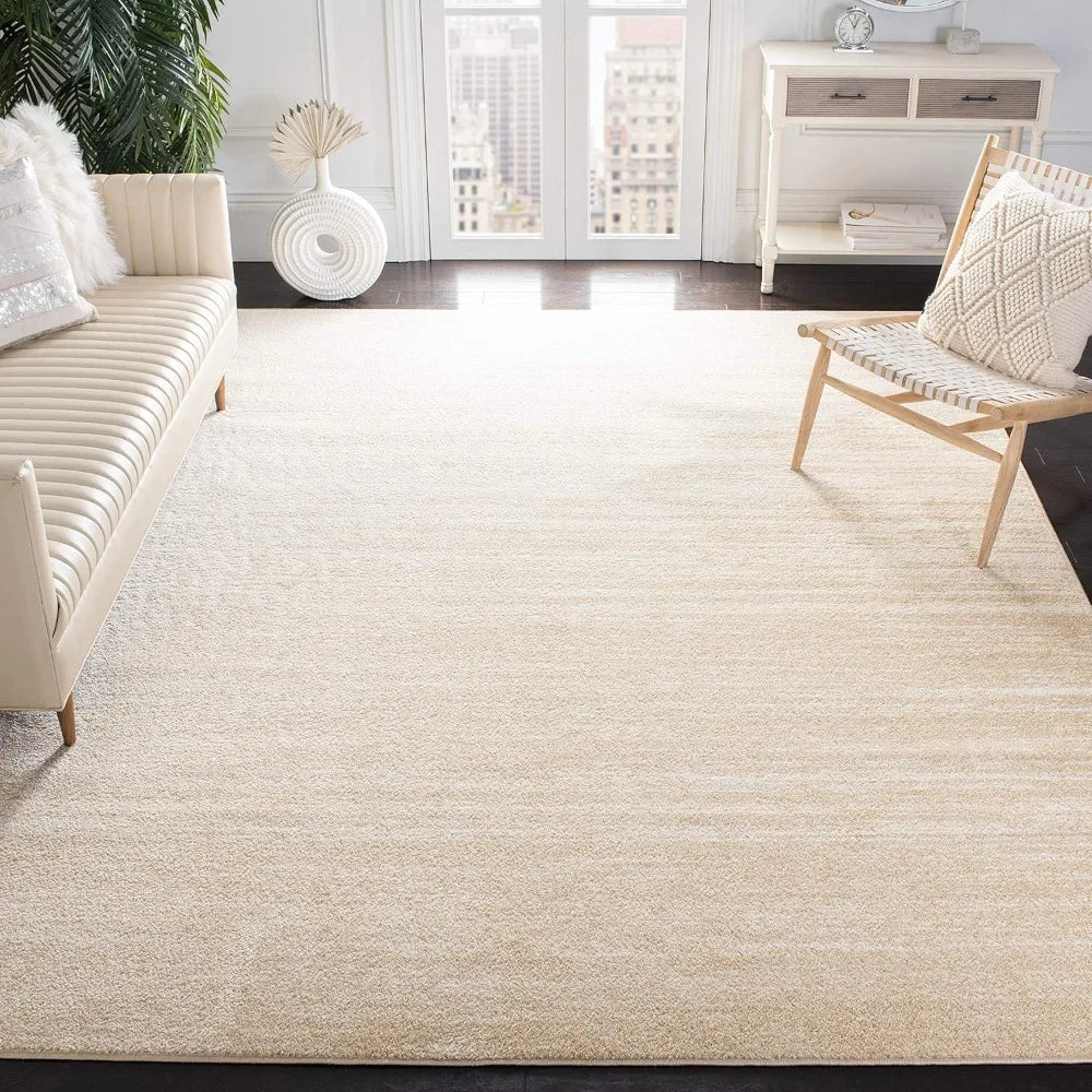 Adirondack Collection by SAFAVIEH: 9x12 Area Rug in Champagne and Cream, Modern Ombre Pattern, Low Shedding and Easy Maintenance
