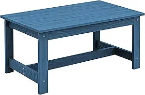 HDPE Patio Furniture Set, 6 Pieces Outdoor Sectional Sofa Set, All-Weather Wood-Like Outdoor Sofa Couch with Coffee Table