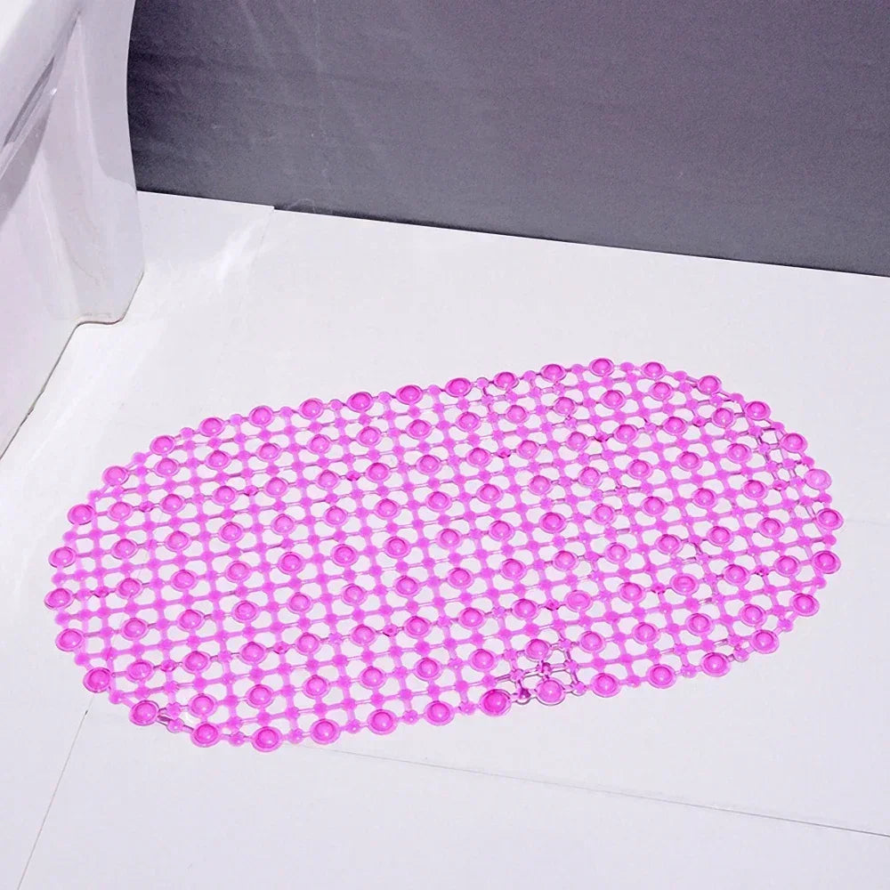 New Non-slip PVC Anti-skid Bath Mats Soft Shower Mat Massage Mat with Suction Cup Non-slip Bathtu Bath Mat Bathroom Accessories (Multiple colors)