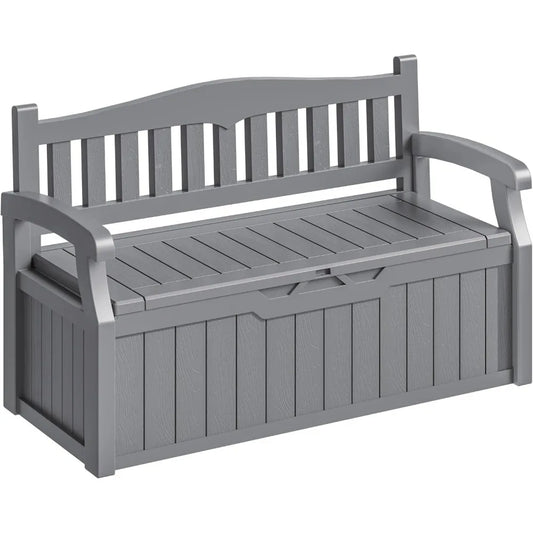 75 Gallon Outdoor Storage Benches Lockable Deck Box with Waterproof and UV Resistant, Waterproof Storage Box (Multiple colors)