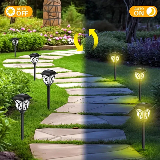 Solar lawn, 6-piece flashing LED lights, garden landscape lights, suitable for outdoor garden courtyard sidewalks.
