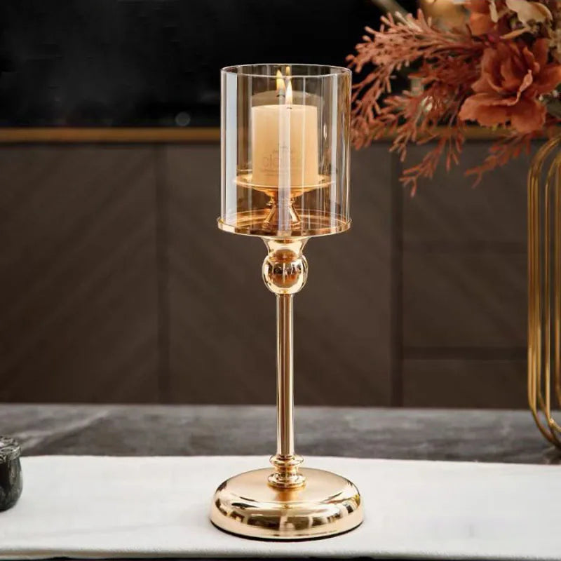 Nordic Romantic Candle Holders Light Luxury Decoration Western Dining Living Room Candlestick Candle Decoration Home