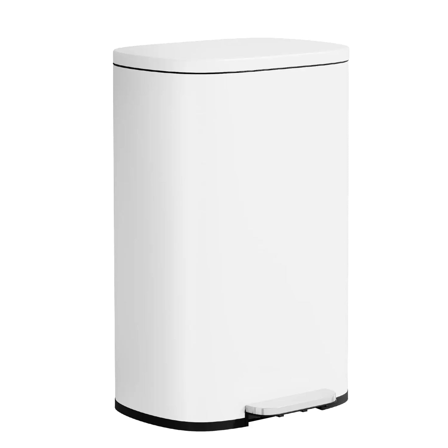 Stainless Steel Trash Can with Lid - Removable Inner Bucket, Foot Pedal, Soft Close for Office, Home, Kitchen (Red,, Customized