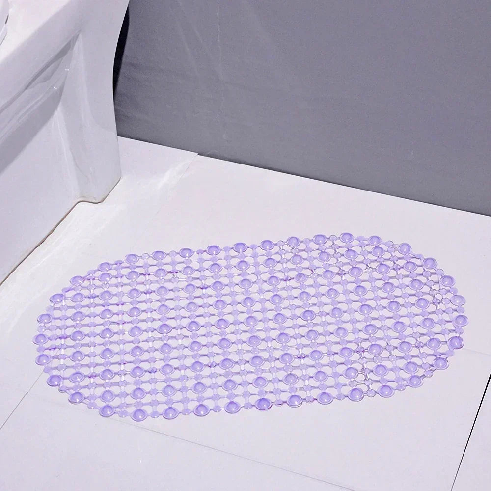 New Non-slip PVC Anti-skid Bath Mats Soft Shower Mat Massage Mat with Suction Cup Non-slip Bathtu Bath Mat Bathroom Accessories (Multiple colors)