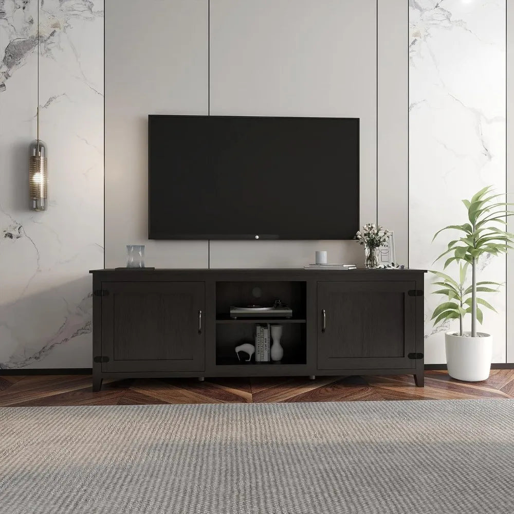 TV Stand for Living Room, 70.08 in Media Console with 2 Cabinet and 2 High-Capacity Storage, Entertainment Center for Bedroom