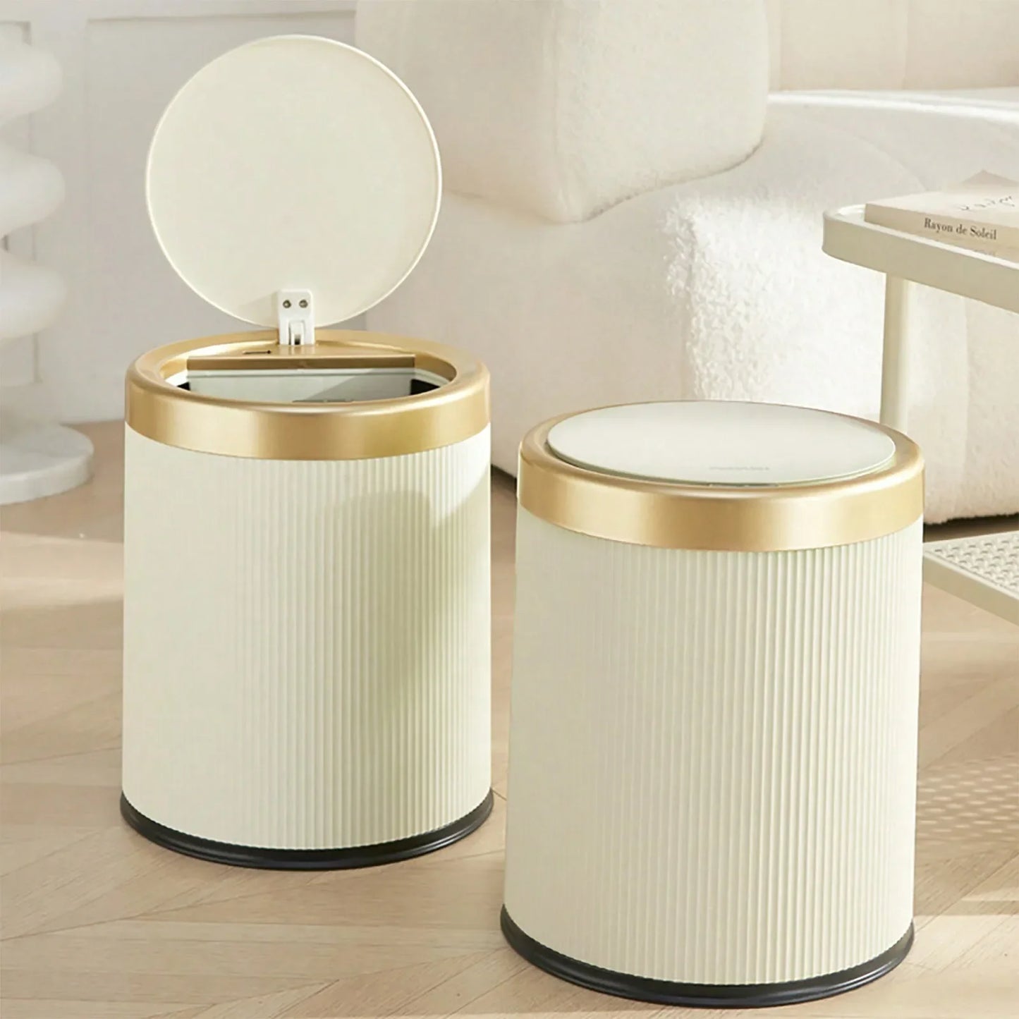 Automatic Motion Sensor Bathroom Trash Can with Lid, Small Touchless Trash Can,13L/3.43Gal Trash Can, Smart Dog Proof Trash Can