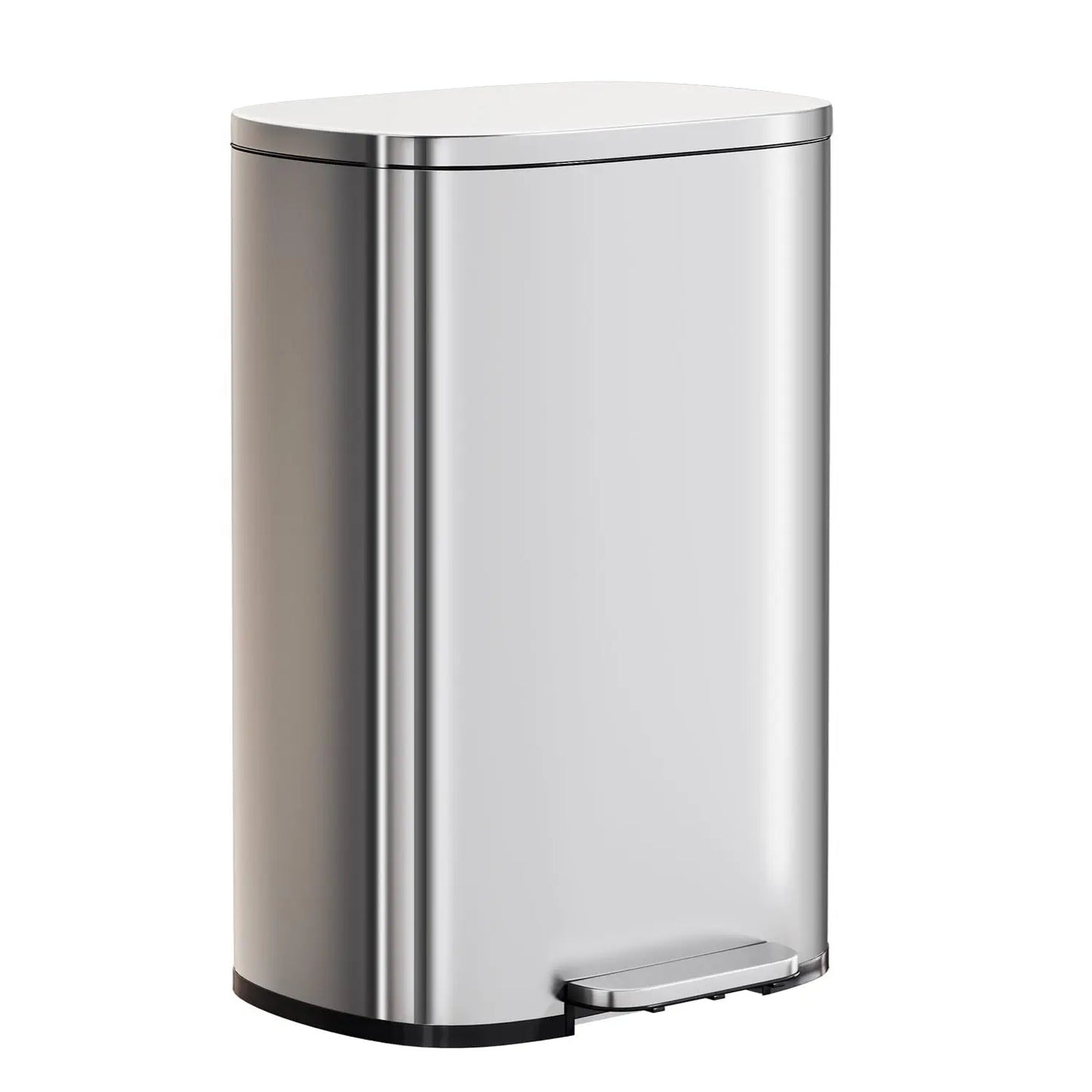 Stainless Steel Trash Can with Lid - Removable Inner Bucket, Foot Pedal, Soft Close for Office, Home, Kitchen (Red,, Customized