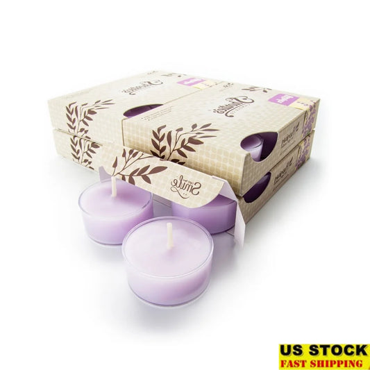 Bulk Pack English Lavender Scented Tealight Candles Premium Natural Oils Aromatherapy Relaxation Essential Oil Gift Candle Set