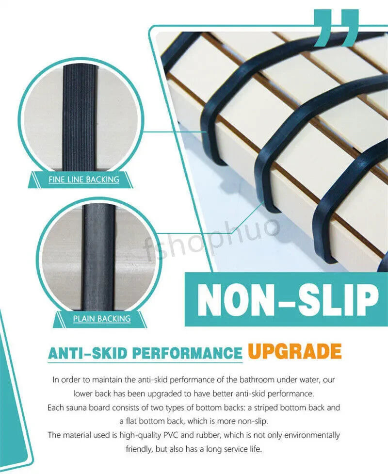 Premium Bath Mat Tub Shower Mat Non Slip PVC Bathroom Floor Pad Anti-bacterial Anti-Slip Shower Pad Gray