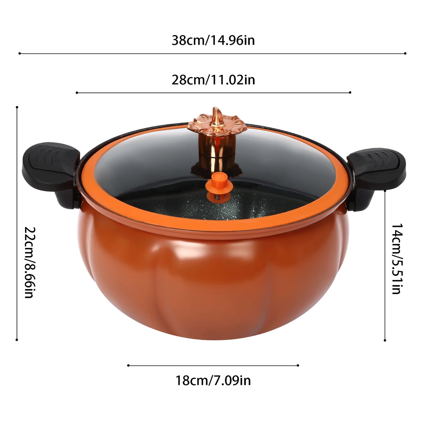 8L Capacity Micro Pressure Cooker Pot with Safe Low Pressure Design for Fast Even Heating Suitable for Gas Stoves & Open Flames
