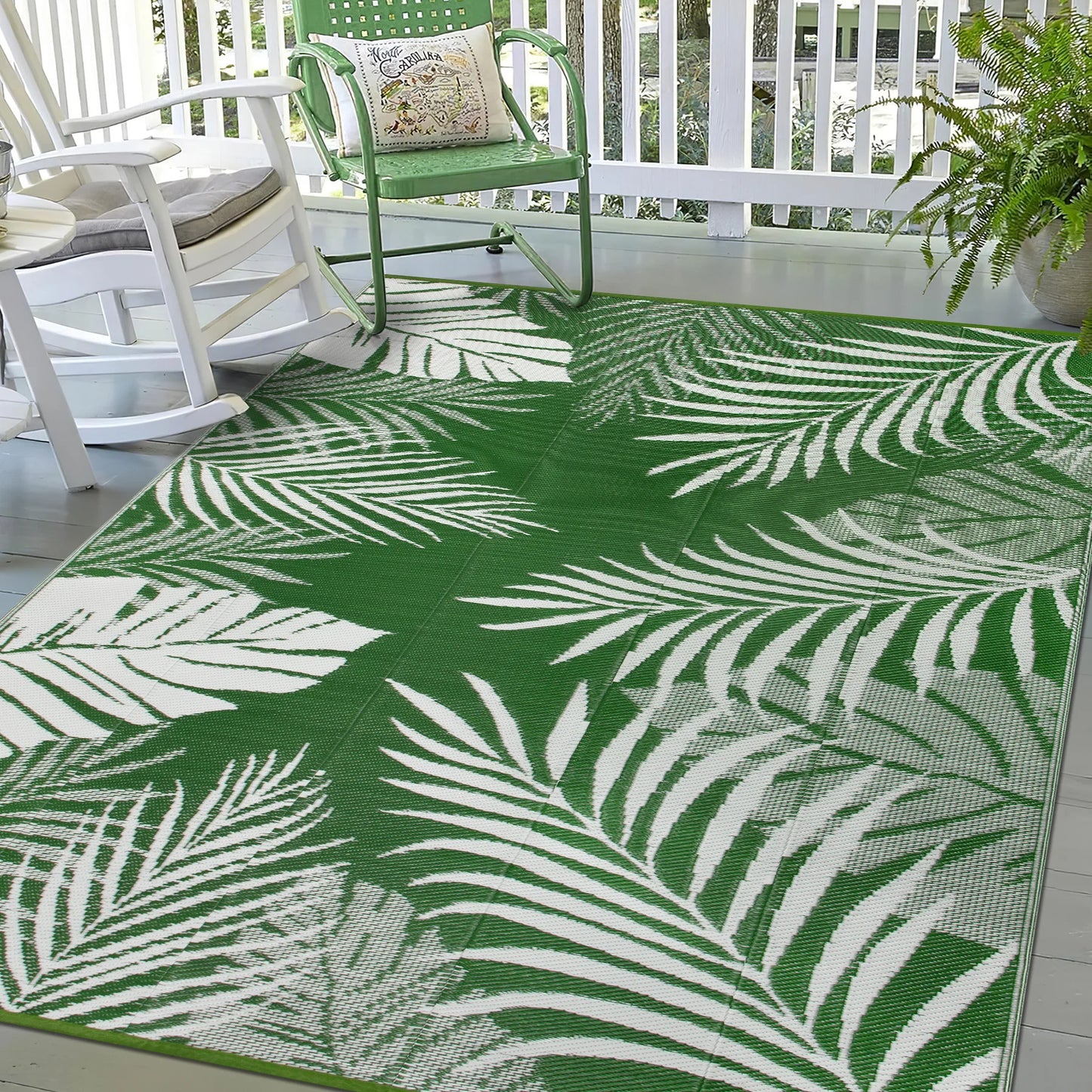 9‘x12' Outdoor Rug Waterproof Recycled Plastic Straw Rug Patio Rug Indoor Outdoor Carpet for Patio Deck Camping RV Beach