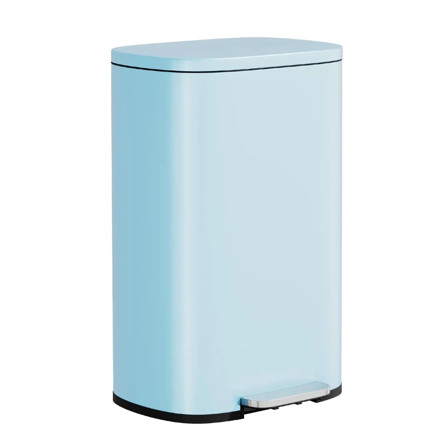 Stainless Steel Trash Can with Lid - Removable Inner Bucket, Foot Pedal, Soft Close for Office, Home, Kitchen (Red,, Customized