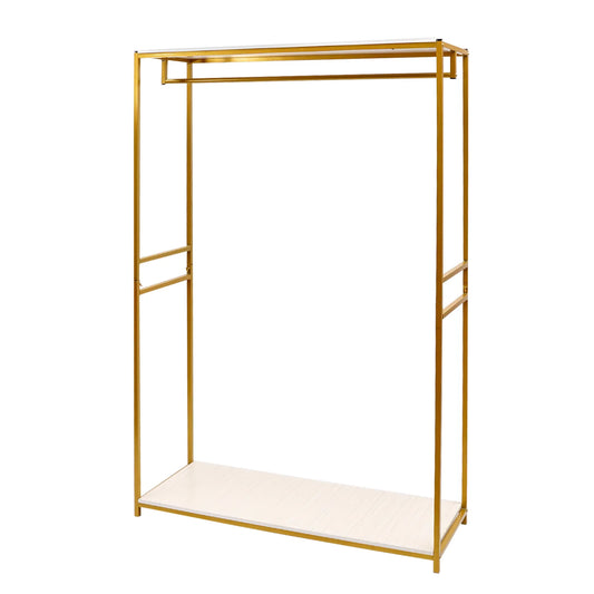 Gold Clothing Hanging Commercial Clothing Display Rack Modern Support Garment Rack Metal Retail Display Rack Ideal Gift