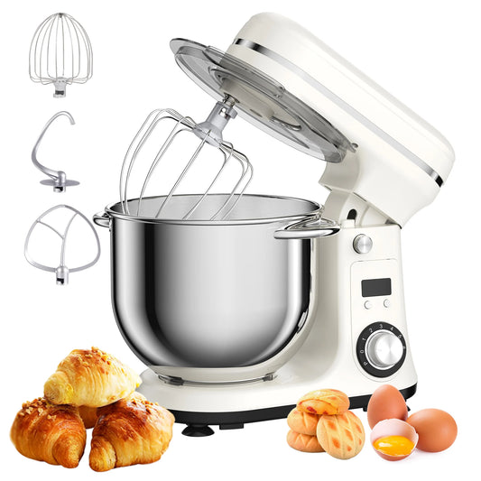 BioloMix Kitchen Food Stand Mixer, Blender, Quiet Motor, Cream Egg Whisk, Whip Dough Kneader, 6-Speed, 1200 W, 6 L, DC (Multiple colors)