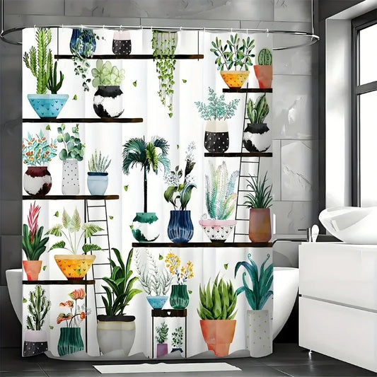 Bohemian Flower Bathroom Curtain Colorful Boho Floral Print Beautiful Bright Polyester Fabric Cloth Shower Curtain for Bathroom