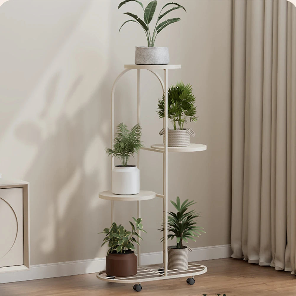 4/5 Tier Metal Plant Stand for Indoor Outdoor Plant Shelf for Multiple Plants Flower Pot Holder Display Stand for Balcony Garden