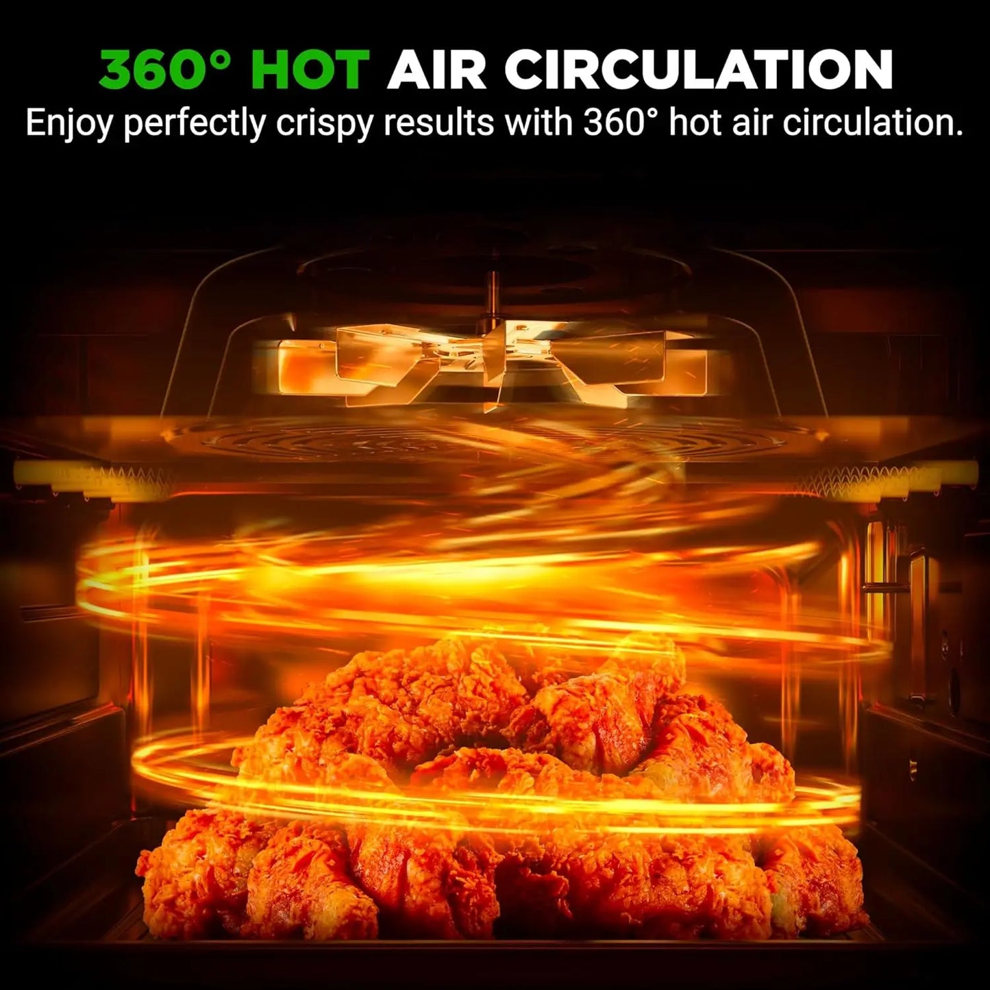 6.3 QT Electric Air Fryer | 12-1 Preset Cooking Functions | Includes New Tenderizing Function | Digital Display |Transparent Window