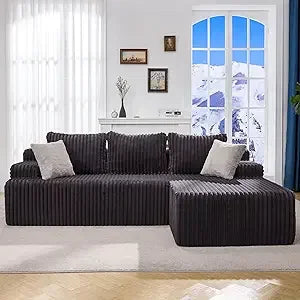 Modular Sectional Sofa Couches L-Shape Couch 3 Seat Modular Sofa Memory Foam Sectional Couches for Living Room.