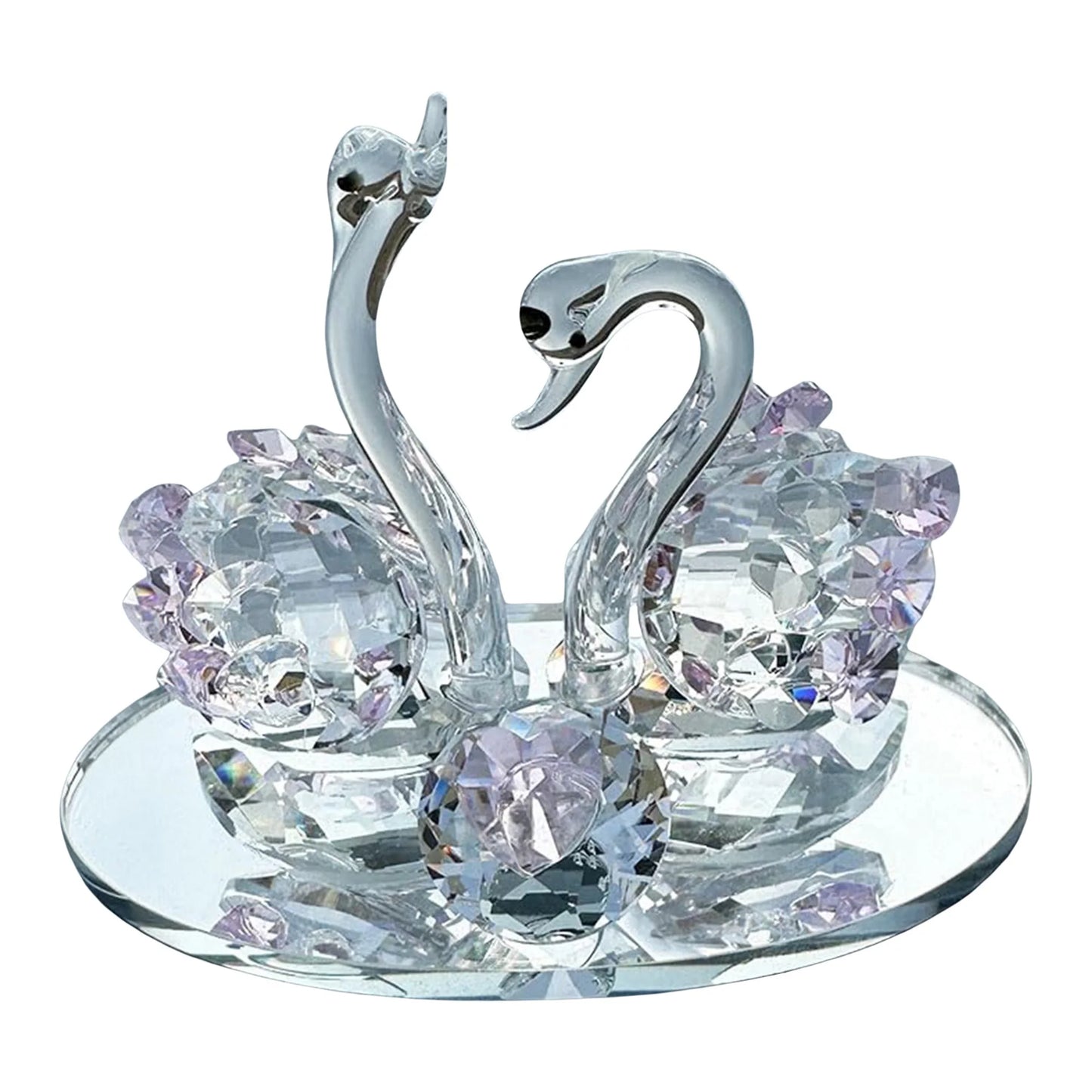Elegant Crystal Lovebirds Figurine Set for Valentine s Day Home Decor and Holiday Party Centerpiece Display