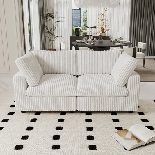 78" Cloud Sectional Couch Plush Soft Deep Seat Couches for Living Room Cushion Covers Removable 2 Corners Sofas Love Seat Sofa