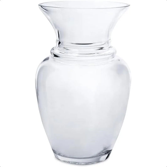 Glass Flower Vase Clear Modern Decorative Centerpiece Urn Wide Mouth Classic Everyday Rose Gathering Wedding Table Bouquet
