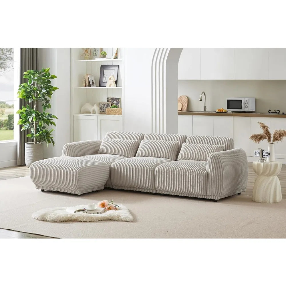 Sectional Sofa Couch,Sectional Couches for Living Room,Modular Sectional Sofa,Cloud Couch,L Shaped Couch with Removable Ottomans (Multiple colors)