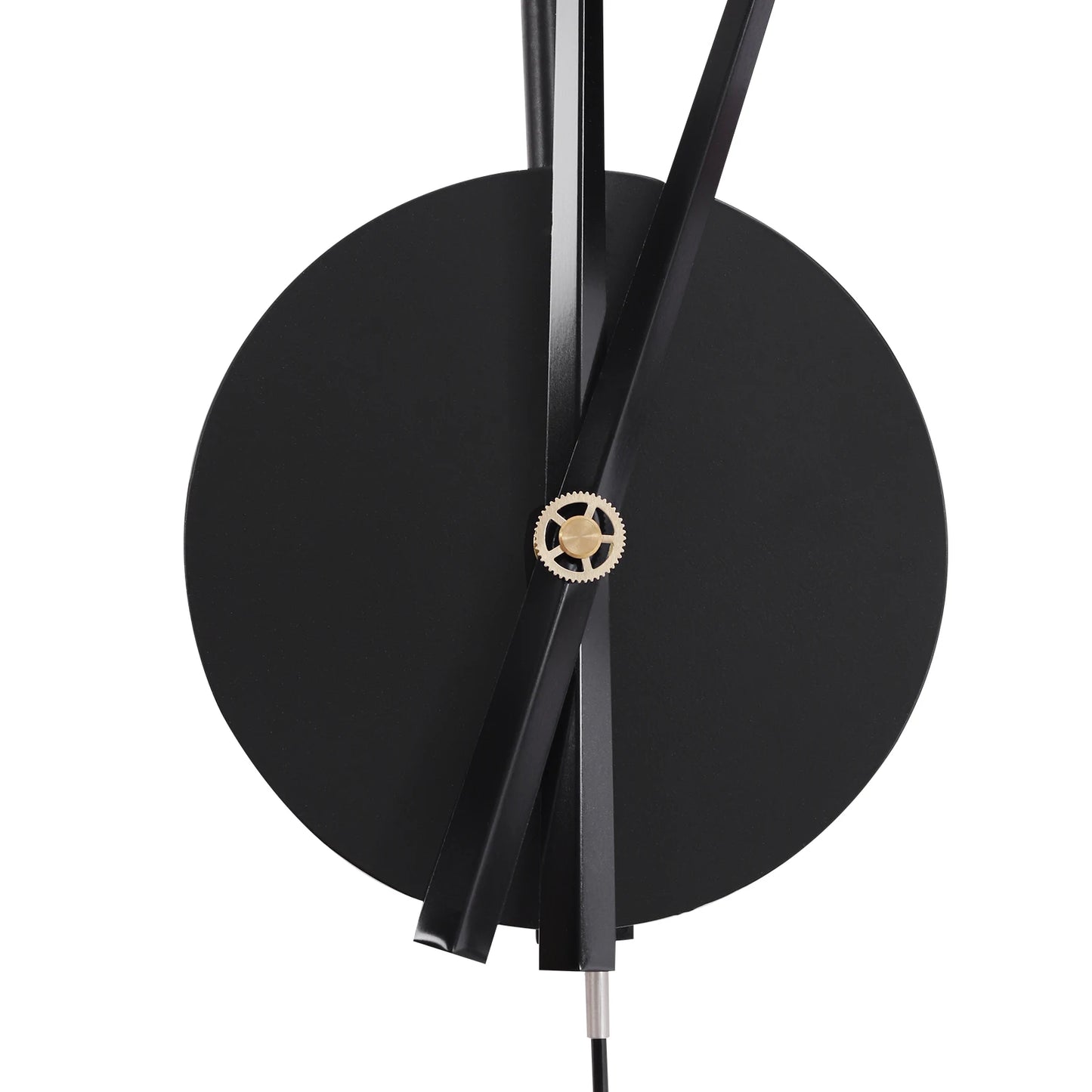 Black Metal 60cm Swing Wall Clock Silent Sweep Second Modern Simple Decorative Wall Clock with Pendulum