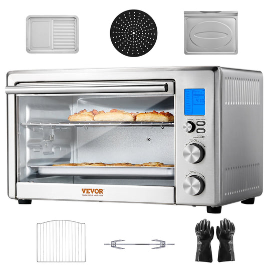 SucceBuy10-IN-1 Convection Oven, 28L/29.6Qt Multifunctional Conventional Oven Countertop, 1800W 4-Tier Toaster