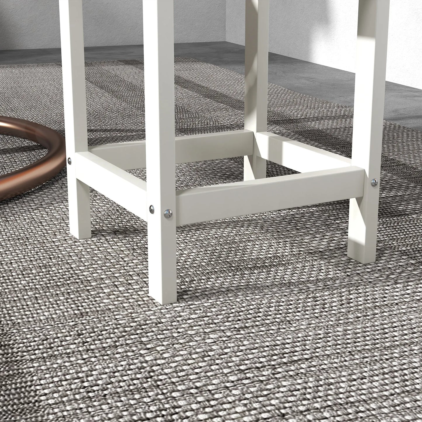 Patio Side Table, Outdoor Plastic End Table for Backyard Deck Lawn