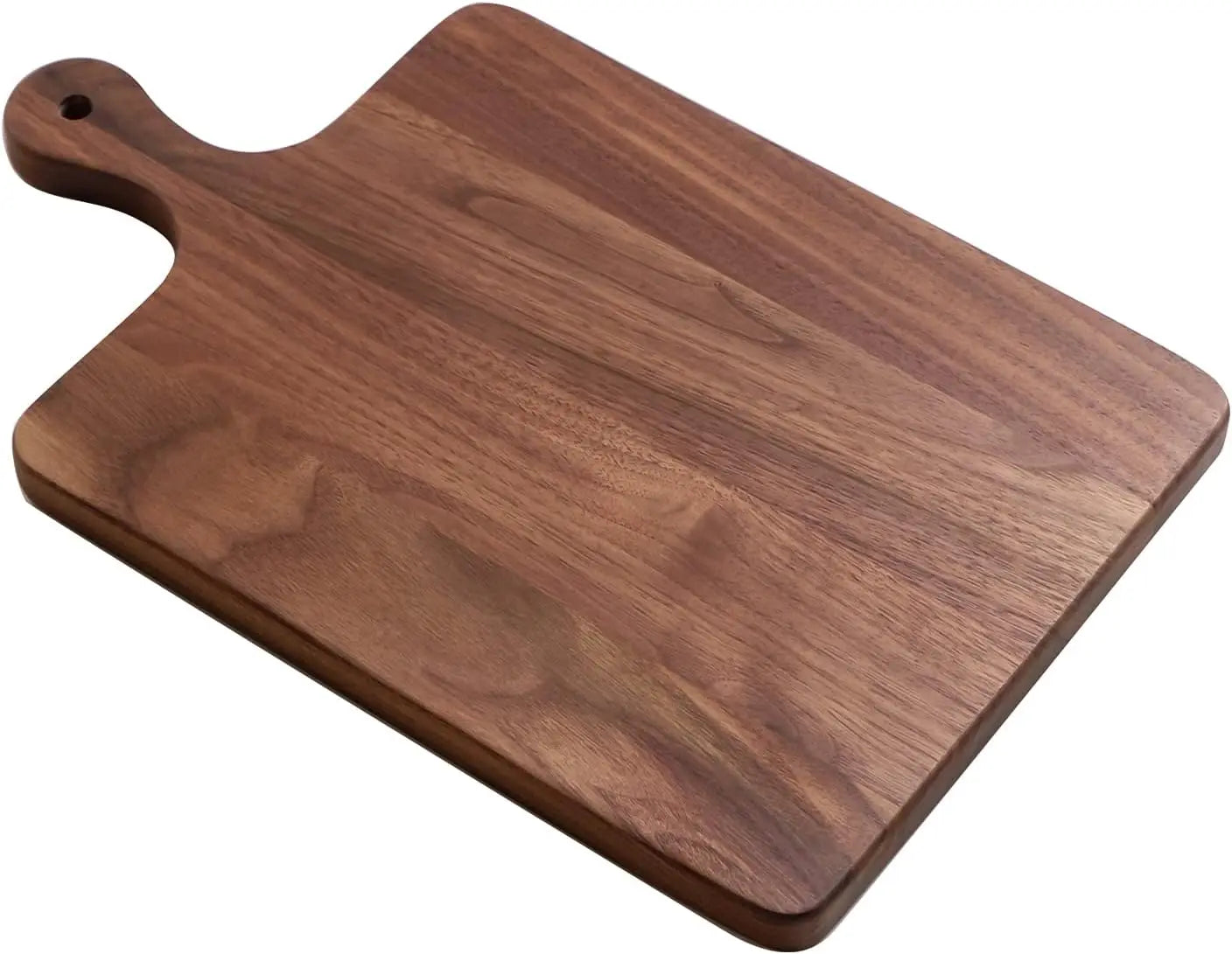 Cutting Board with Handle, Walnut Wooden Chopping Boards for Bread, Vegetables & Fruits, Dinner Cheese Board with Hole