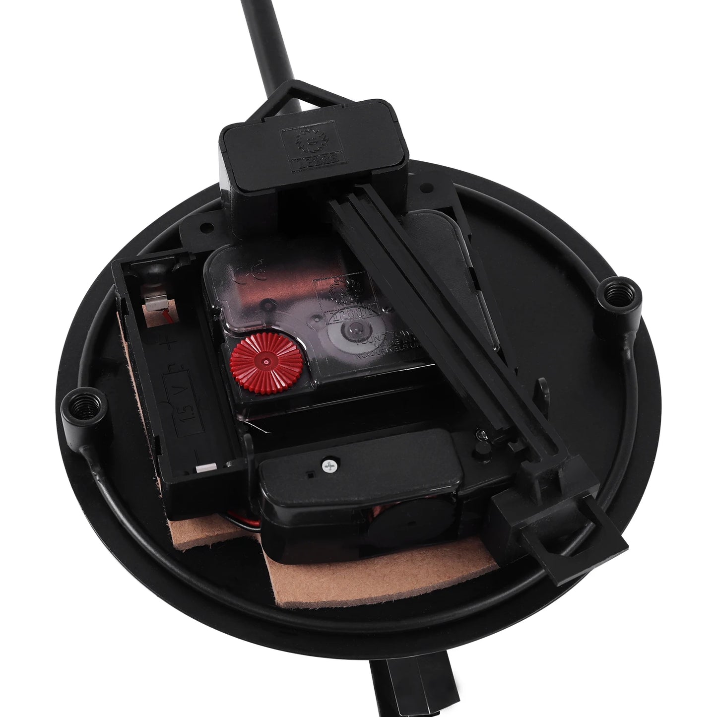 Black Metal 60cm Swing Wall Clock Silent Sweep Second Modern Simple Decorative Wall Clock with Pendulum