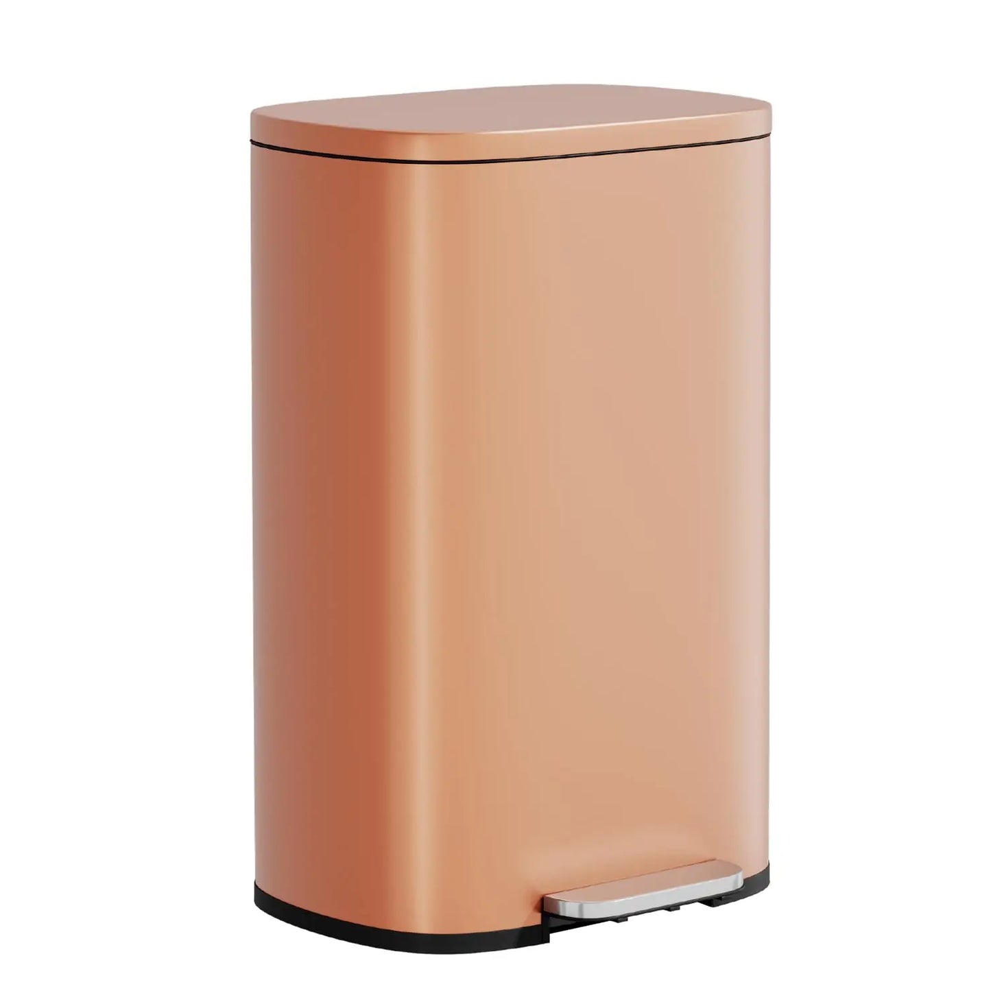 Stainless Steel Trash Can with Lid - Removable Inner Bucket, Foot Pedal, Soft Close for Office, Home, Kitchen (Red,, Customized