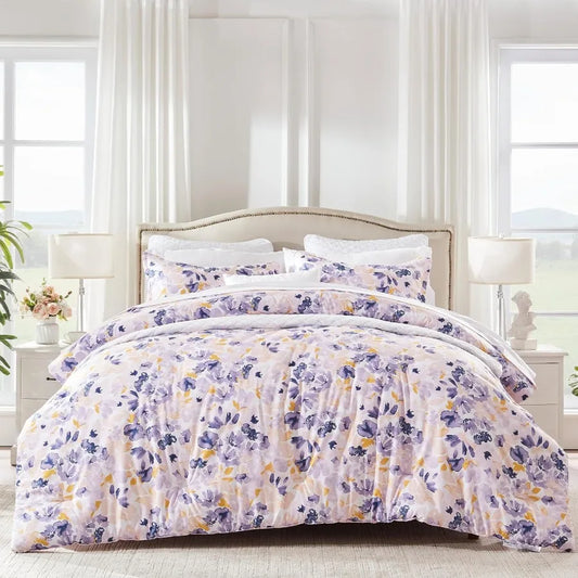 King Size Comforter Set Bed in a Bag - All Season Bedding 7 Pieces with 1 Comforter 1 Fitted Sheet 1 Flat Sheet 2 Pillow Sham 2 pillow cases