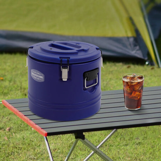 Round Commercial Insulated Bucket, 30L/31.7Qt Portable Insulated Soup Container Seal in Freshness, for Family Picnics Gatherings