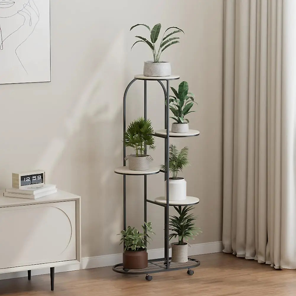 4/5 Tier Metal Plant Stand for Indoor Outdoor Plant Shelf for Multiple Plants Flower Pot Holder Display Stand for Balcony Garden