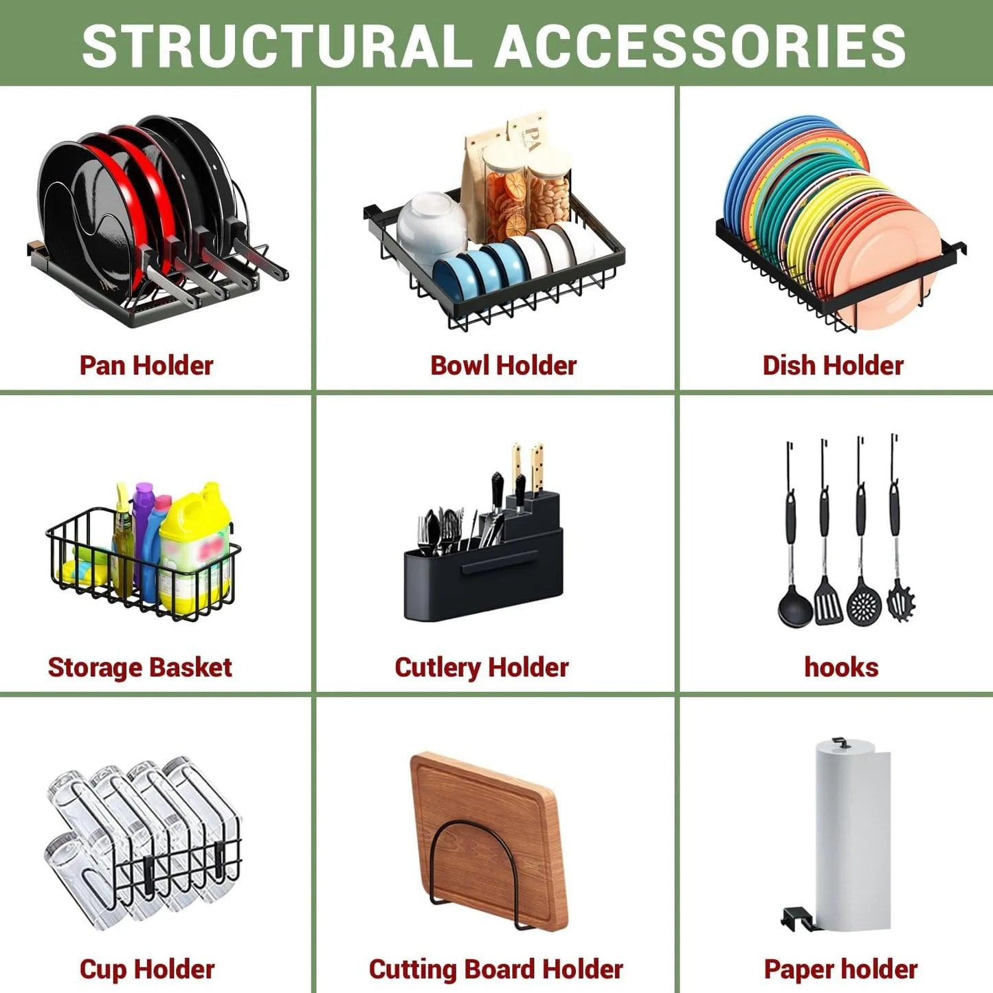 Over The Sink (24"- 32.5" L) Dish Drying Rack (Expandable Dimension) Snap-On Design 2 Tier Kitchen Large Dish Drainer Counter