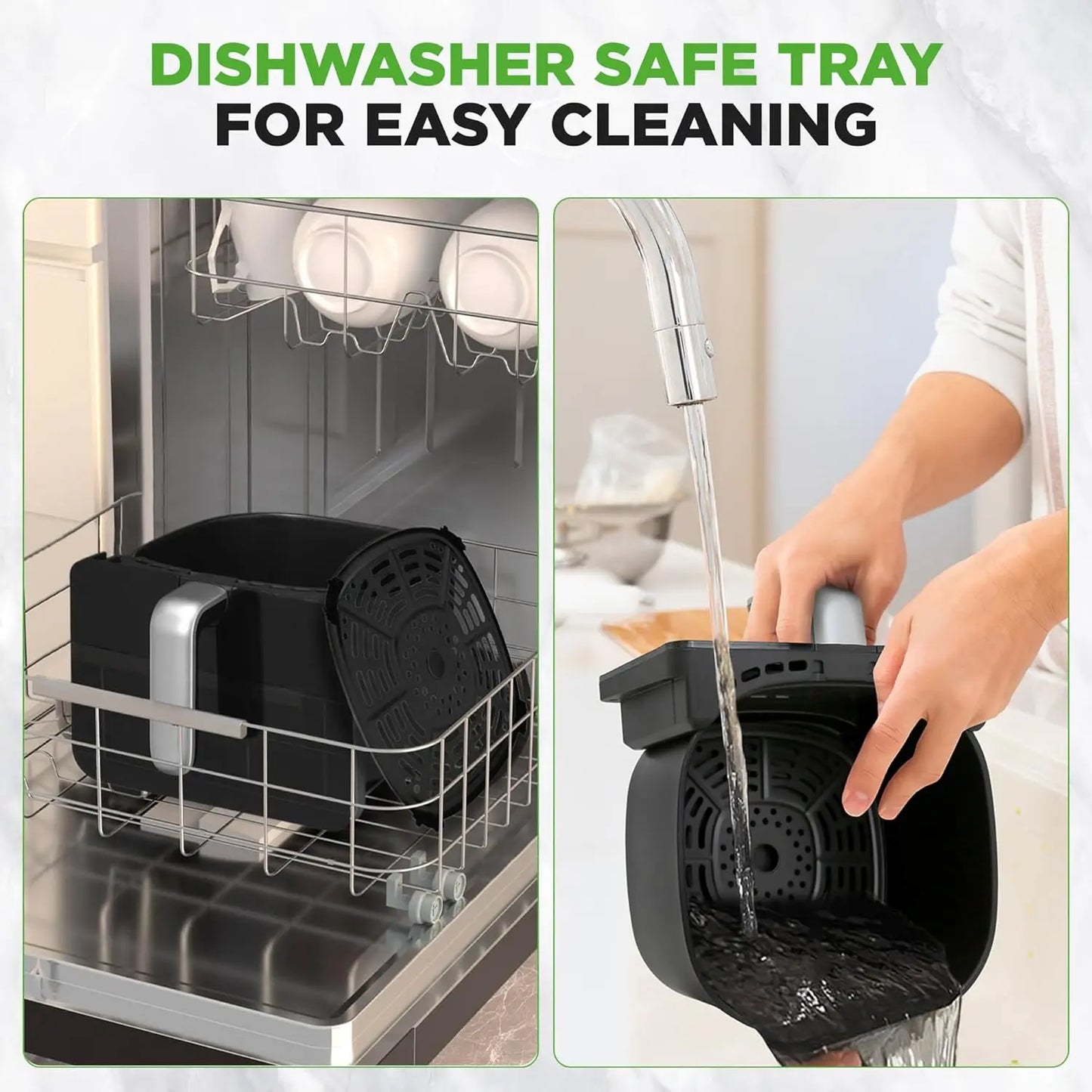 6.3 QT Electric Air Fryer | 12-1 Preset Cooking Functions | Includes New Tenderizing Function | Digital Display |Transparent Window