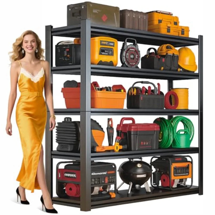 63''H Heavy Duty Garage Shelving Units with 3000 LBS Capacity for Warehouse and Basement Storage Industrial Grade Detachable