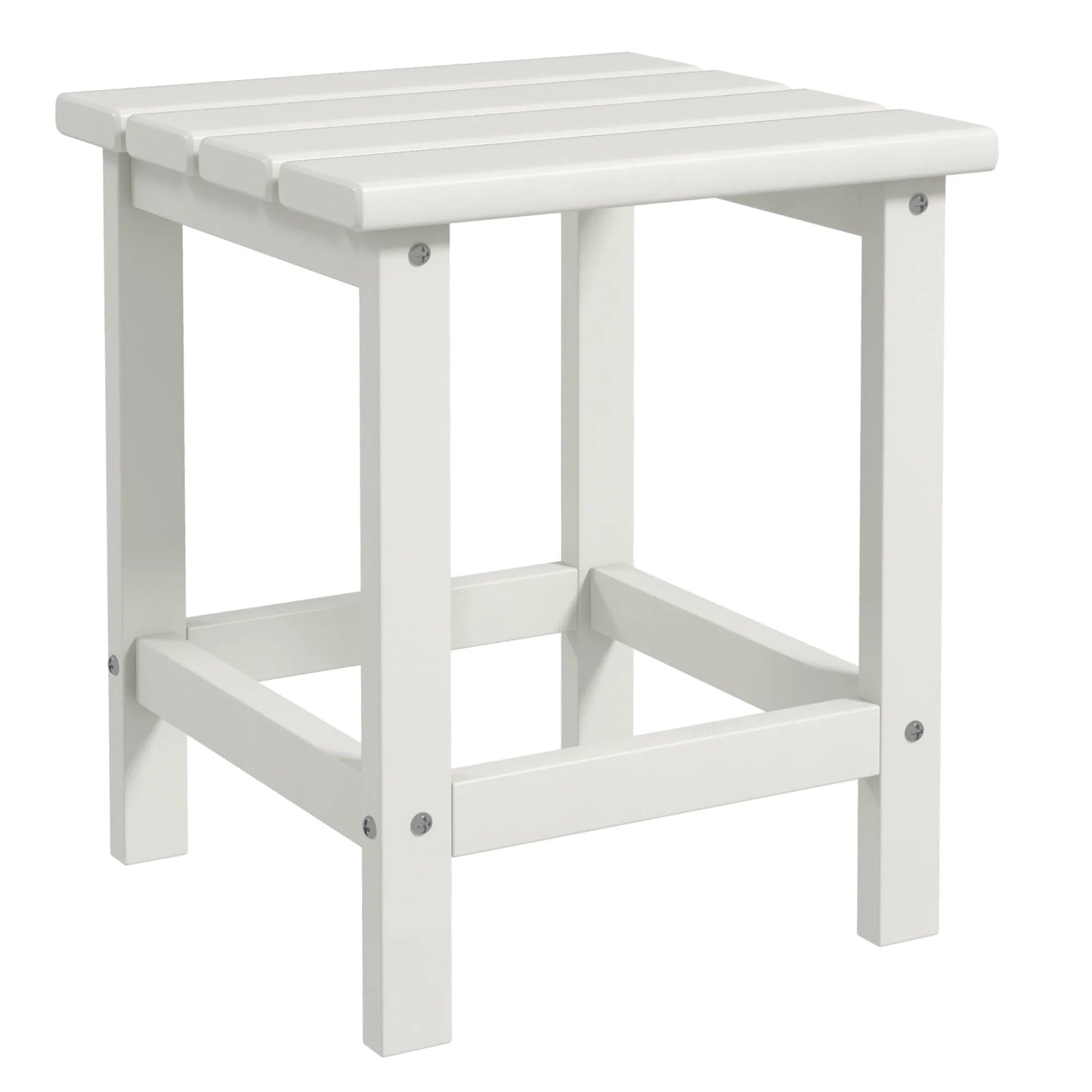Patio Side Table, Outdoor Plastic End Table for Backyard Deck Lawn