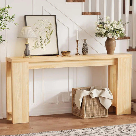 Farmhouse Narrow Console Table 70.9 Inch, Rustic Long Sofa Table Behind Couch, Entryway Table for Hallway & Living Room (Multiple colors)