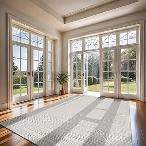 Modern Rug Luxury Swirl Curved Large Micro Loop Area Rugs Soft High-Low Pile Stain Resistant Easy to Clean Non-Shedding (Multiple colors)