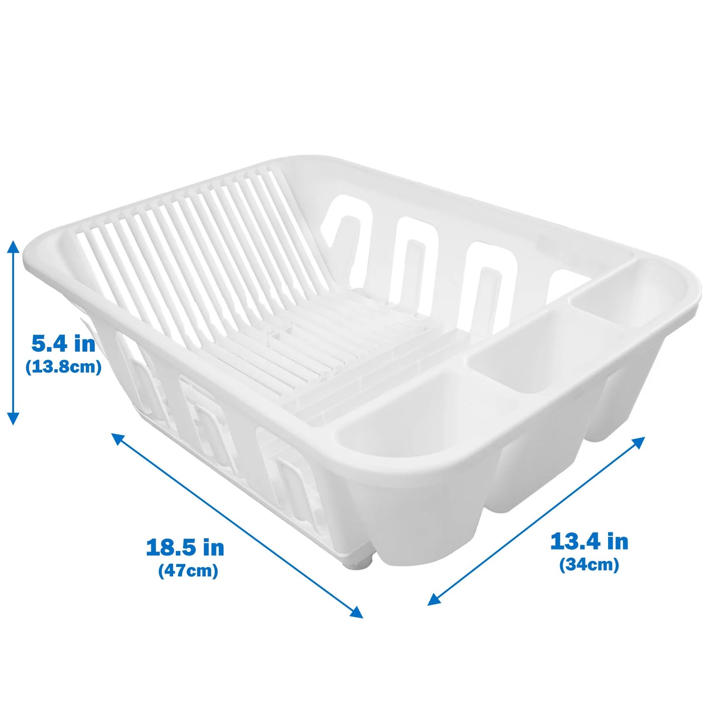 2 Pack Drain Rack Dish Rack and Drainboard Self Draining System with Angled Base and Multiple Holders Kitchen Use (Multiple colors)