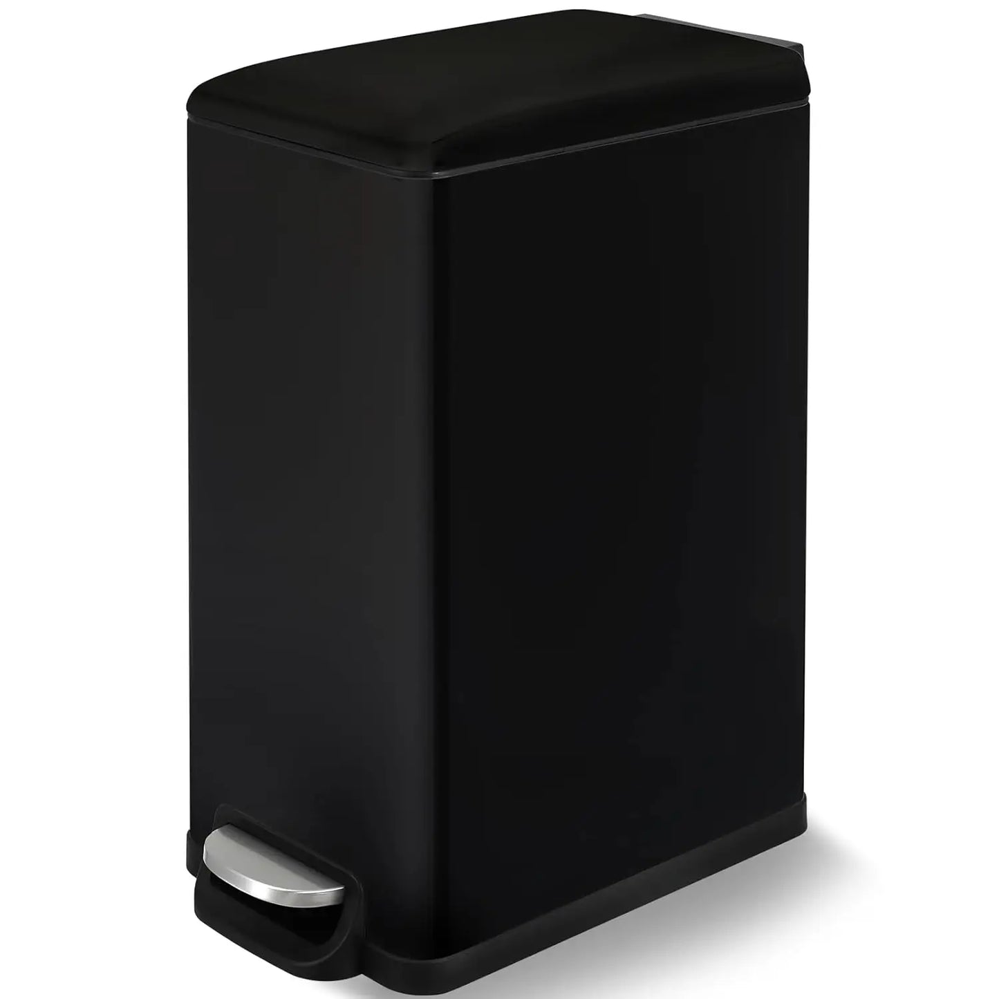 13.2 Gal Slim Kitchen Trash Can with Lid, 50L Stainless Steel Garbage Can,Large Kitchen Rubbish Can, Step Trash Bin w/Foot Pedal (Multiple colors)