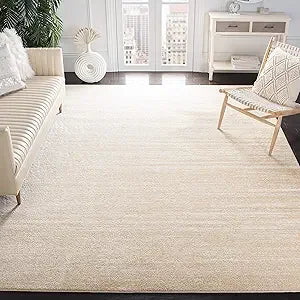 Adirondack Collection by SAFAVIEH: 9x12 Area Rug in Champagne and Cream, Modern Ombre Pattern, Low Shedding and Easy Maintenance