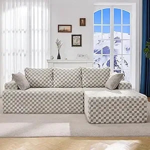 Modular Sectional Sofa Couches L-Shape Couch 3 Seat Modular Sofa Memory Foam Sectional Couches for Living Room.