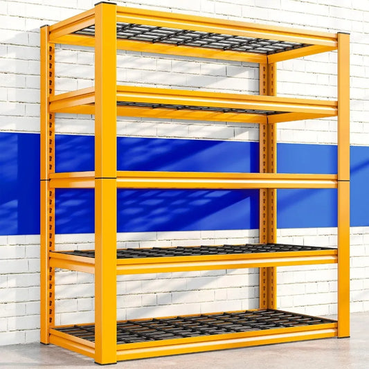 5 Tier Heavy Duty Metal Shelving Unit with 3000 LBS Load Capacity for Pantry Basement Warehouse Storage Adjustable Height