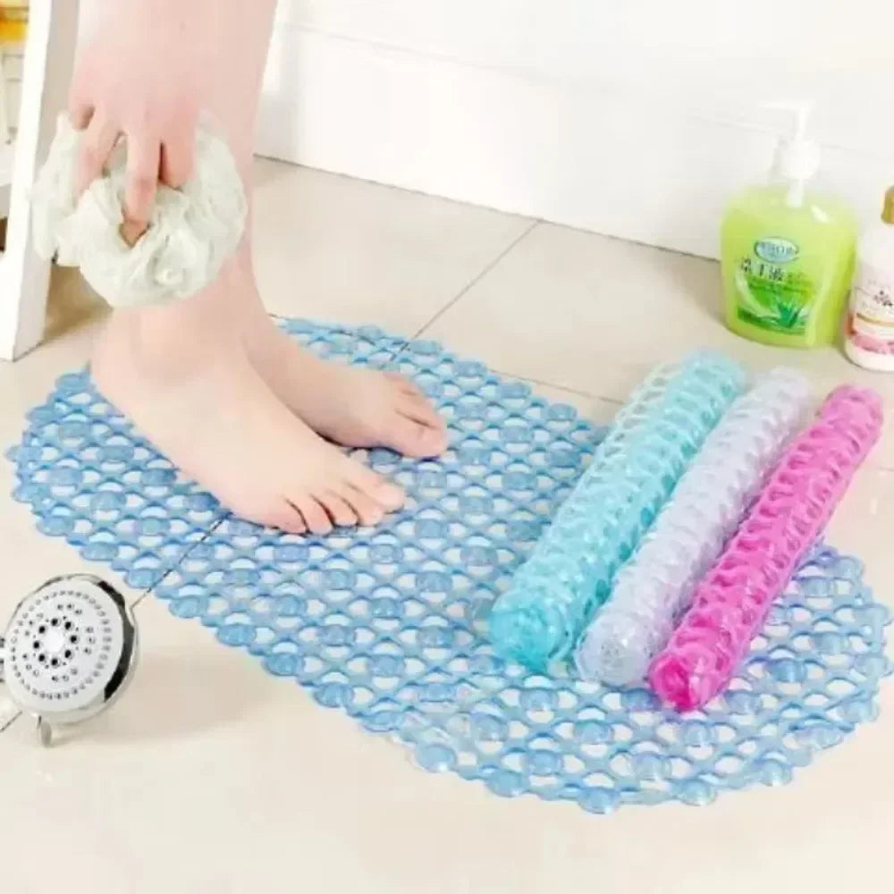 New Non-slip PVC Anti-skid Bath Mats Soft Shower Mat Massage Mat with Suction Cup Non-slip Bathtu Bath Mat Bathroom Accessories (Multiple colors)