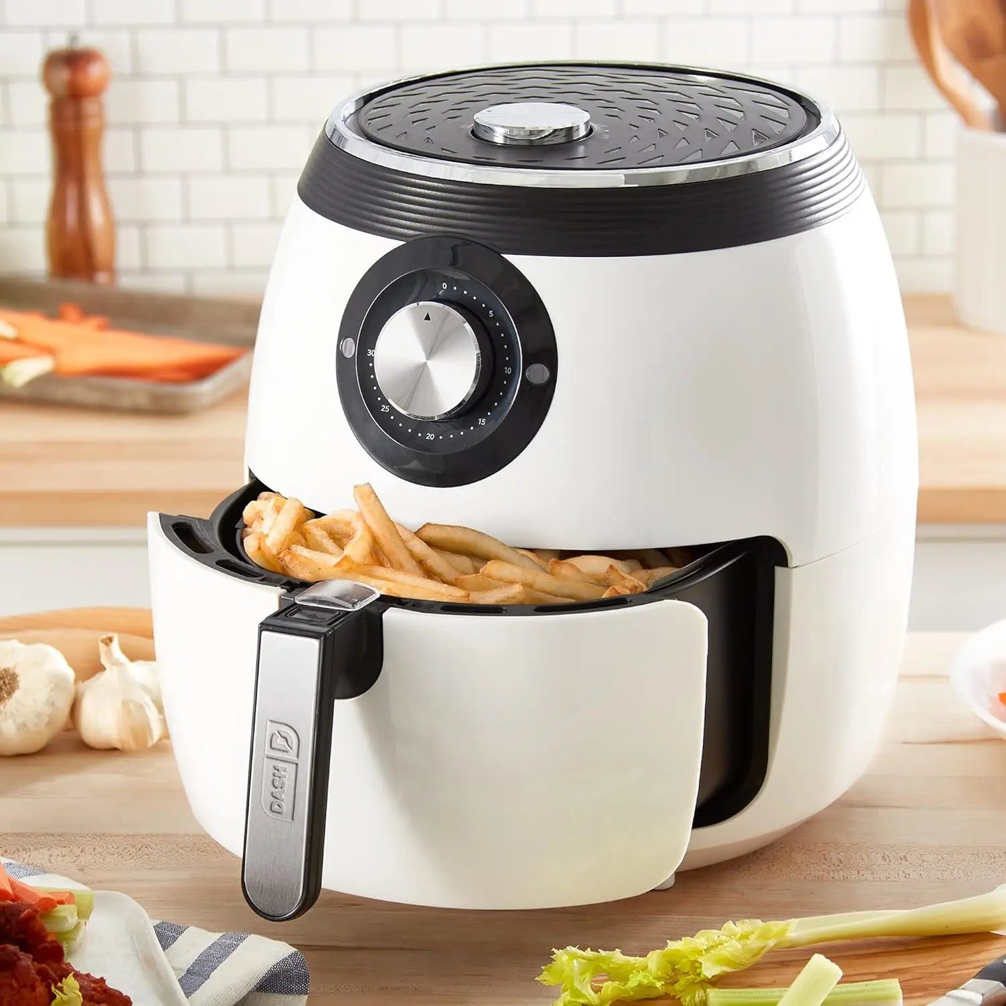 Deluxe Electric Air Fryer + Oven Cooker with Temperature Control, Non-stick Fry Basket, Recipe Guide + Auto Shut Off Feature, (Multiple colors)