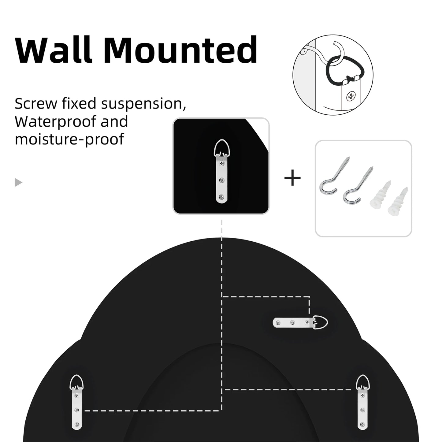 Decor Wall Mirror Arch Crystal Crushed Diamonds Vanity Accent Mirror  600x800mm for Entryway Hallway, Bedroom,Hotel Wall Decor